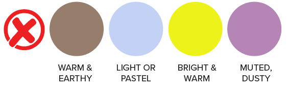 Dark Deep Winter Colors to Avoid